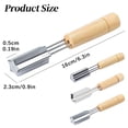 thumbnail image 3 of Vegetable Cutters Shapes Mini Cookie Stamp Stainless Steel Cookie Mold With Wood Handle For Baking Cookies Pastry Dough Press Fruit Carving Tool Sliver(Star) 6*1*1 In, 3 of 4