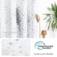 thumbnail image 5 of Deconovo Original Design Fabric Shower Curtain, White with Blue, 72W x 78L Inch, Waterproof Easy to Clean Bathroom Curtain, 5 of 8