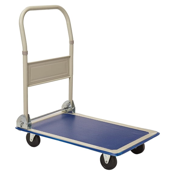 Every Day Home B01GWELR04 Folding Foldable Moving Warehouse Push Hand Truck Platform Cart Dolly, Large, White…