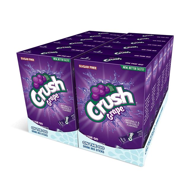 Crush Singles To Go Powder Packets, Water Drink Mix, Grape, Quantity of
