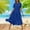 Blue, variant on Sakmal Long Women Dresses T Shirt A Line Flowy Blue Dress Ruffle Crew Neck Dresses for Women