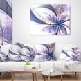 thumbnail image 3 of Designart Light Blue Fractal Flower Design - Floral Throw Pillow - 16x16, 3 of 4