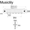 thumbnail image 2 of Pro 52mm ABR-1 Pont Tune-o-matic pour Epiophone les Paul SG Style Guitare Électrique, Chrome, 2 of 5