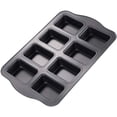 thumbnail image 1 of Mini molde para pan, molde para muffins antiadherente de 8 cavidades, utensilios para hornear brownie de acero al carbono para hornear en horno -negro No manchado con mini tostadas, 1 of 5