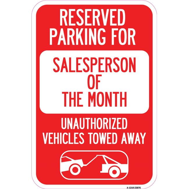 18x12 "Reserved Parking" Embossed Steel Sign 