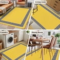 thumbnail image 5 of Non-Slip Rug Pad Rugs Greek Ethnic Key Texture Rectangle Area Rugs 3x5Ft Soft Carpet Pads for Living Room Kids Room, Twist Stripe Line on Yellow, 5 of 9