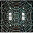 thumbnail image 1 of Metal Light Switch Plate Cover Teal Black Mandala Circle Tile Pattern MDL012, 1 of 13