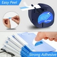 thumbnail image 3 of GREENCYCLE 2PK 12mm 4m Black on Blue Plastic Label Tape Compatible for Dymo 91335 91225 91205 59426 S0721650 LetraTag Printer, 3 of 6