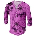 thumbnail image 3 of Vedolay Summer Tops For Men Men's Oversized Graphic Tees Letter Print Short Sleeve T Shirts Summer Tee Top,Purple L, 3 of 5