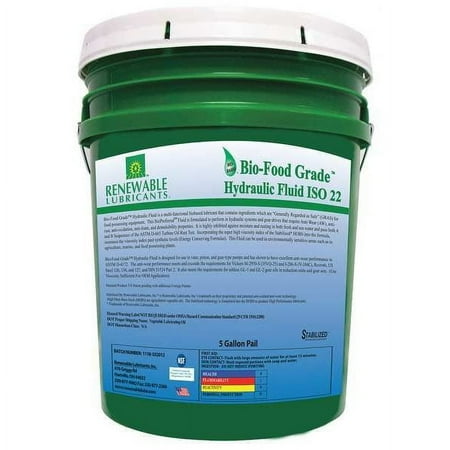 Renewable Lubricants Food Grade Hydraulic Oil,5 gal 87104