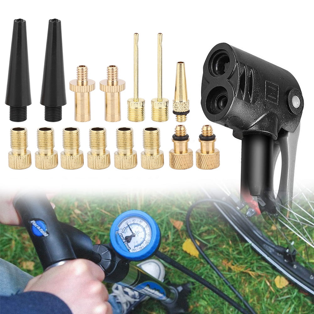 Fyydes 15pcs Bicycle Pump Air Valve Converter Bike Copper Valves