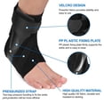 thumbnail image 2 of Tobillera deportiva (M) - órtesis de tobillo ajustable con placa de PE - para esguinces de ligamentos y lesiones deportivas, 2 of 5