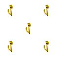 thumbnail image 1 of serony Alloy Easy-to- Side Storage Hook With Exquisite Craftsmanship Aluminum Alloy Hook Half Cover Hook golden 5Set, 1 of 6