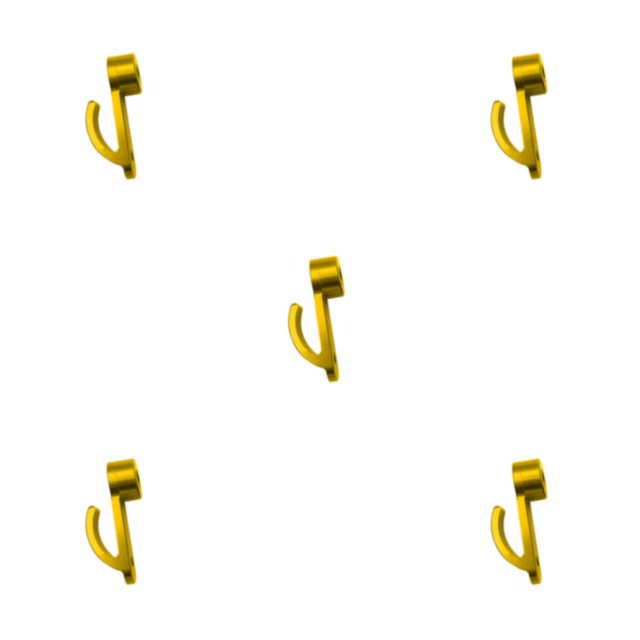 serony Alloy Easy-to- Side Storage Hook With Exquisite Craftsmanship Aluminum Alloy Hook Half Cover Hook golden 5Set