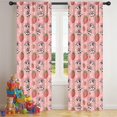 thumbnail image 5 of Blackout Kids Curtains,Pink Cow Strawberry Hat Pattern Childrens Insulated Curtains Set Of 2,Bedroom Essentials,Toddler Room Decor 42x84in(106x213cm), 5 of 5