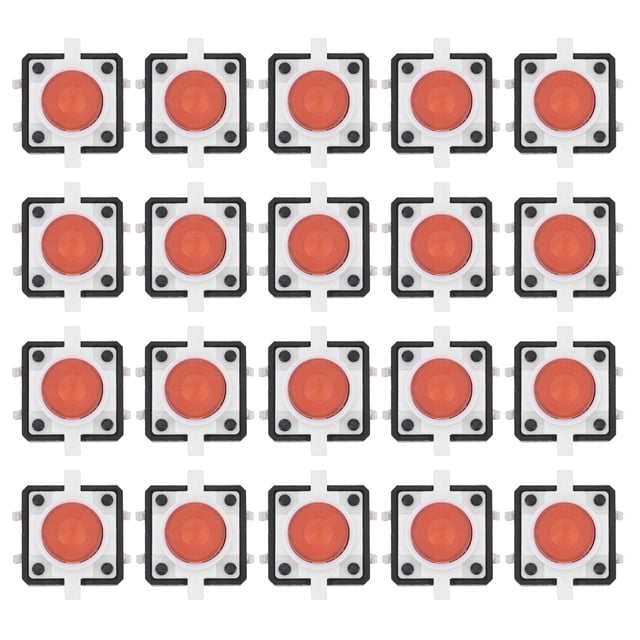 20PCS 12x12x7.3mm Tactile Interrupteur à Bouton-Poussoir Tactile LED Momentané Commuté
