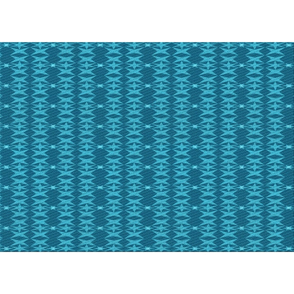 Ahgly Company Indoor Rectangle Patterned Blue Eyes Blue Area Rugs, 5' x 7'