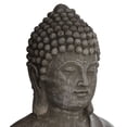 thumbnail image 3 of John Timberland Sitting Buddha Statue Sculpture Zen Asian Decor Outdoor Garden Front Porch Light Sandstone Finish 29 1/2" Tall, 3 of 9