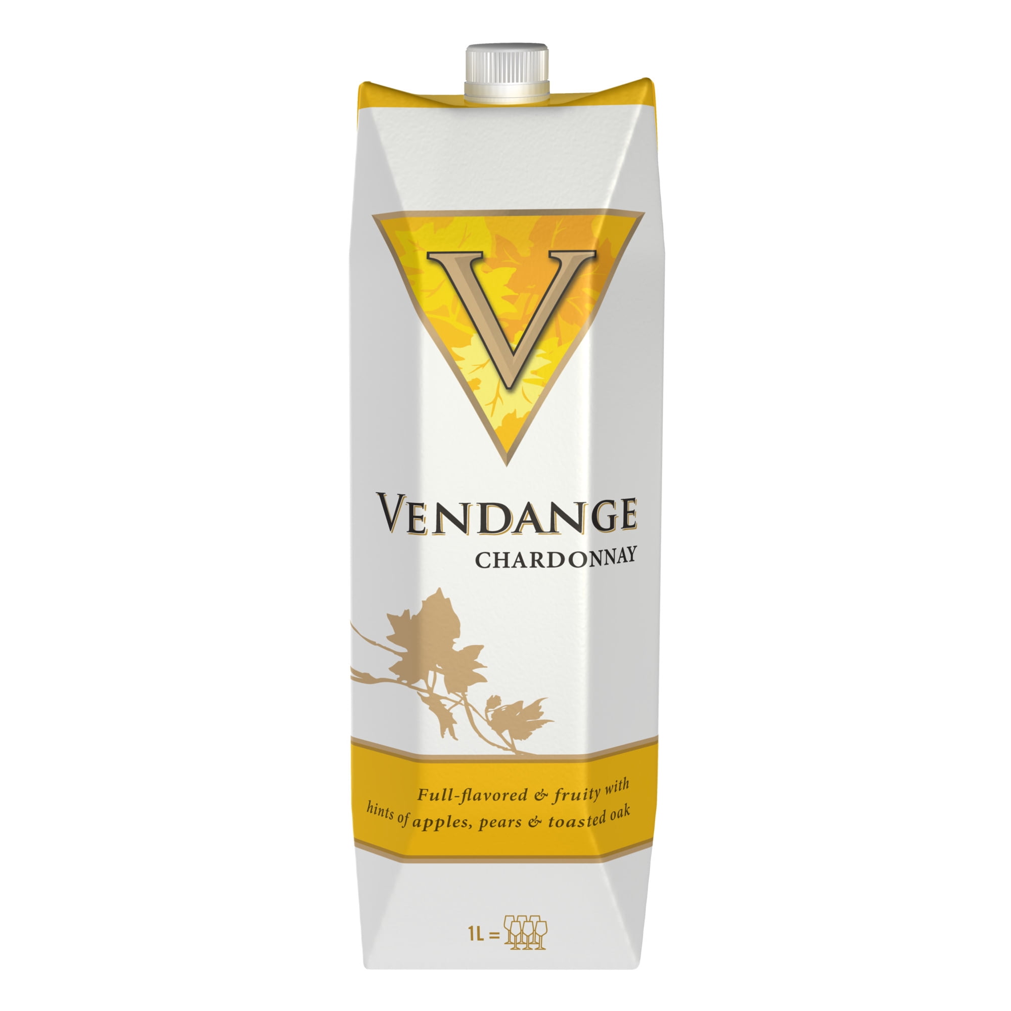 Vendange Chardonnay White Wine, California, 1L Go Pack