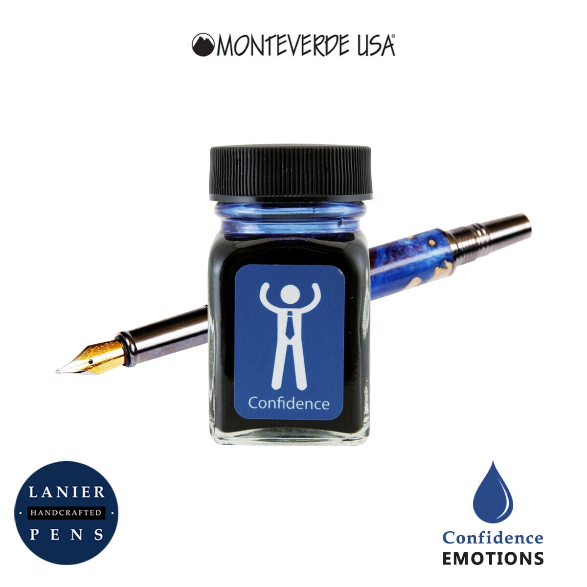 Monteverde G309CL 30 ml Emotions Fountain Pen Ink Bottle- Confidence Blue
