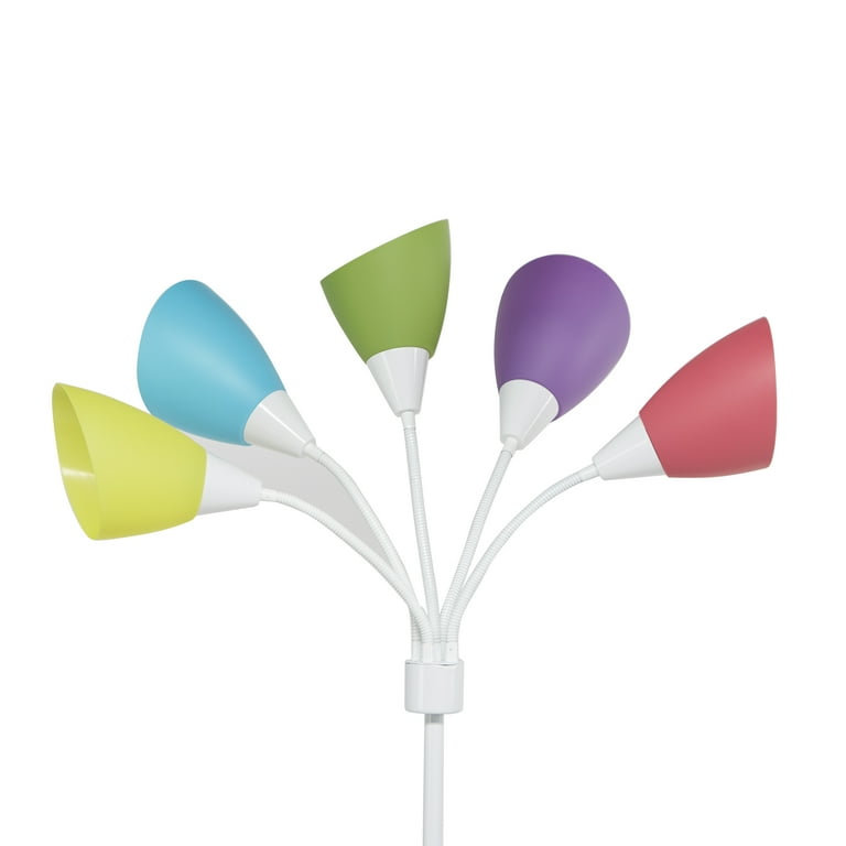 Mainstays 5 Light Metal Floor Lamp with CFL Bulbs Multi color