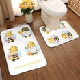thumbnail image 2 of Xecao Gnomes Honey Bee 2-Piece Vintage Seamless Anti-Skid Mat Set, featuring a stylish pattern for a safe and elegant toilet rug experience, 2 of 6