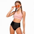 thumbnail image 5 of HCNTES Girls Swimsuit Bikini Sets 2 Piece Bathing Suits For Teen Girls Swimwear Kids Outdoor Activities Clothing in Summer(S-Pink,13-14 Years), 5 of 9
