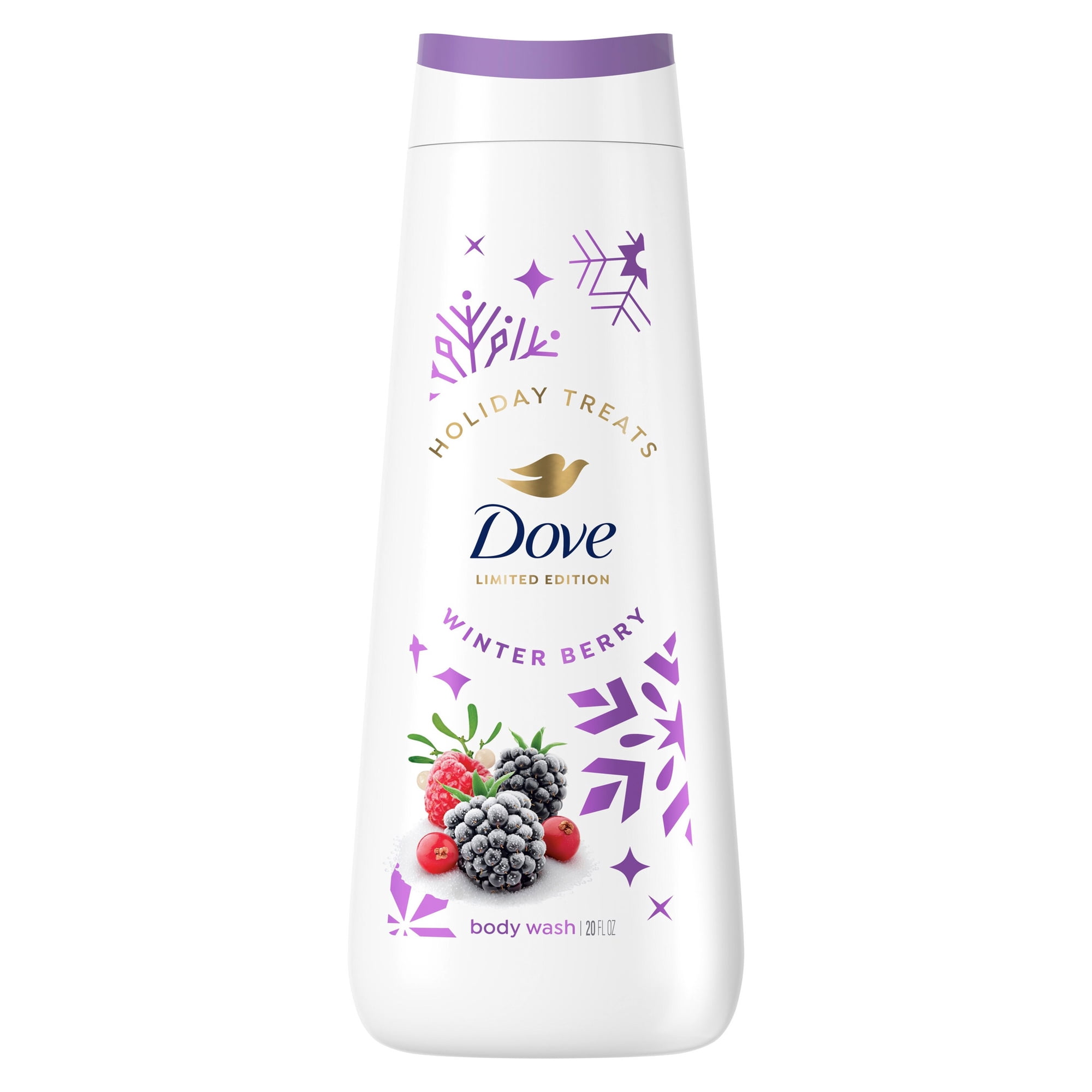 Dove Limited Edition Holiday Treats Body Wash Winter Berry for Deep Nourishment, 20 Fl Oz