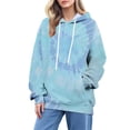 thumbnail image 5 of Winter Plus Size Fall Sweaters for Women Women's Autumn Fashion Tie Dye Printed Hoodies Funny Hoodies Blue XXL, 5 of 9