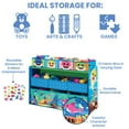 Delta Children's Baby Shark Deluxe Toy Organizer with 9 Storage Bins