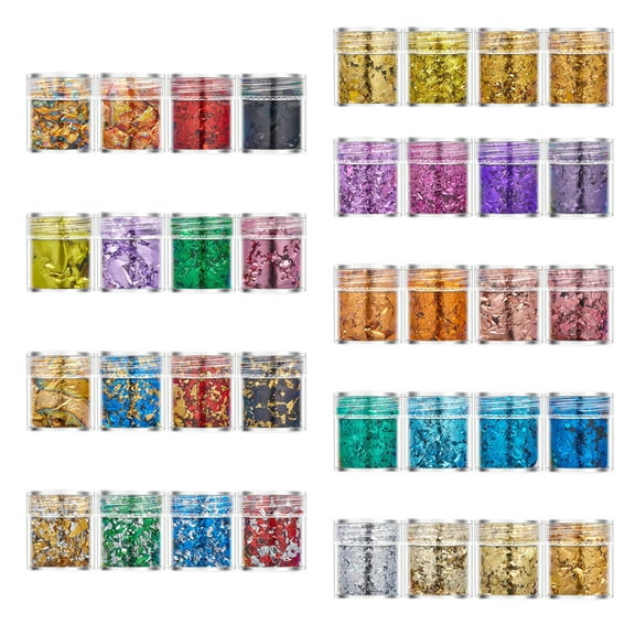 Gold Foil Flakes for Art and Resin Crafts Dazzling Foil Paper Sparkling Gold Silver Flakes for Craft Enthusiasts