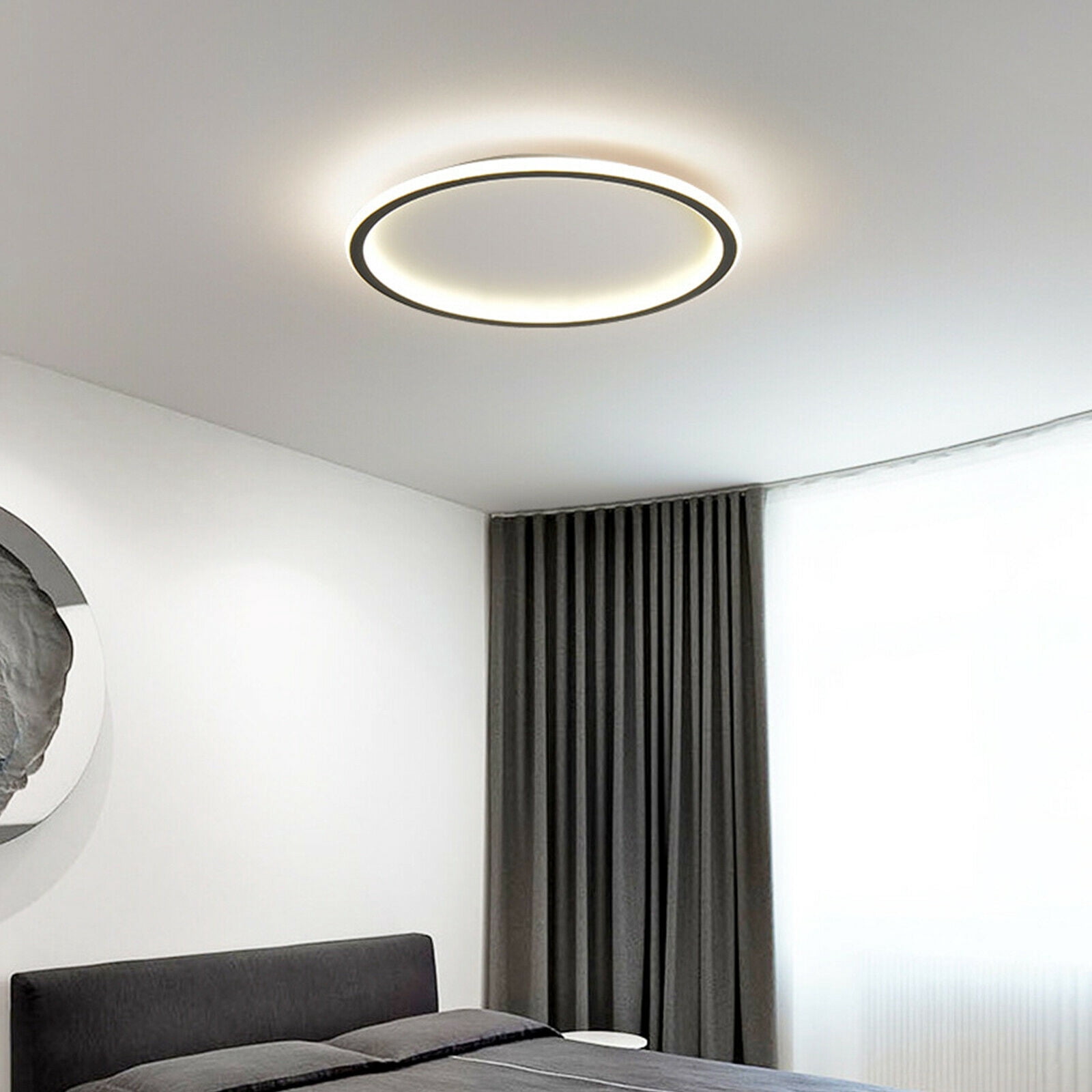 REDSTAR Crystal Flush Mount Ceiling Light Fixture with Remote Control, 3 Colors Temp