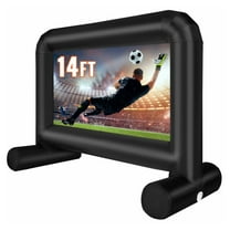Inflatable Movie Screen 14FT Projector Screen - Outdoor & Indoor, Portable Blow Up Screen with Blower & Bag, Front/Rear Projection, Oxford Fabric