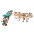 thumbnail image 4 of Unique Bargains Hair Barrettes Hair Accessories for Women Hair Clips Sparkly Glitter Rhinestones Hairpin 2 Pcs Lake Blue, 4 of 7