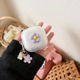 thumbnail image 3 of for Samsung Galaxy Buds Live/Buds pro/Buds 2/Buds 2 pro/Buds FE,Cute Cartoon DIY Pattern Design Transparent Earphone Case with Keychain (Floret), 3 of 8