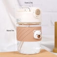 thumbnail image 3 of 17oz Glass Water Bottles with Straw, Clear Water Bottle with Lid and Hidden Handle, Portable Water Bottle (White) Q01, 3 of 5
