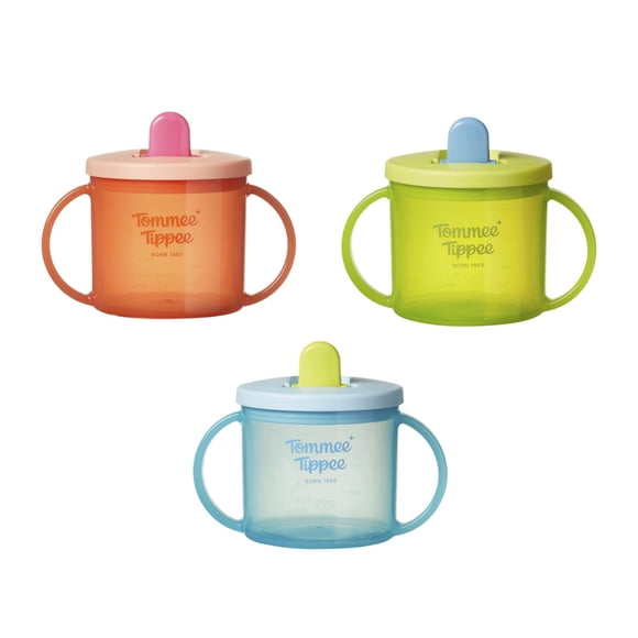 Vasos para sorber Tommee Tippee First Baby, 180 ml, 4 meses o más, paquete de 3