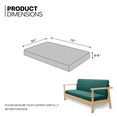 thumbnail image 6 of MoNiBloom Solid Futon Cover Slipcover Fit 6"- 8" Futon Mattresses Teal Green, Full Size 54x75 Inch, 6 of 9