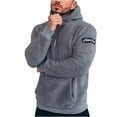 thumbnail image 3 of Namayuj Fleece Hoodies for Men Casual Solid Color Hooded Sweatshirt Athletic Sweater Tops Work Warm Long Sleeve Shirts, 3 of 4