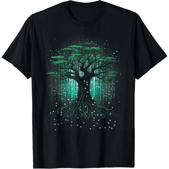 Binary code tree Computer science Technology Coder T-Shirt