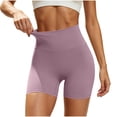 thumbnail image 2 of Hurxie High Waisted Biker Shorts for Women-5" Tummy Control Fitness Athletic Workout Running Yoga Gym Shorts Purple,2XL, 2 of 5