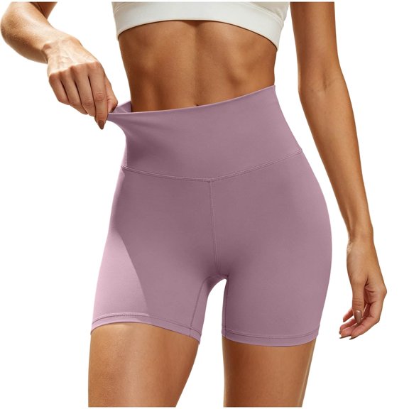 Utoimkio Women's High Waist Biker Shorts,Tummy Control Workout Yoga Shorts