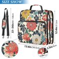 thumbnail image 2 of FORMRS Zipper Binder with Shoulder Strap 2-inch Ring 500 Sheet Capacity File Bag, Red Flowers Pattern, 2 of 5
