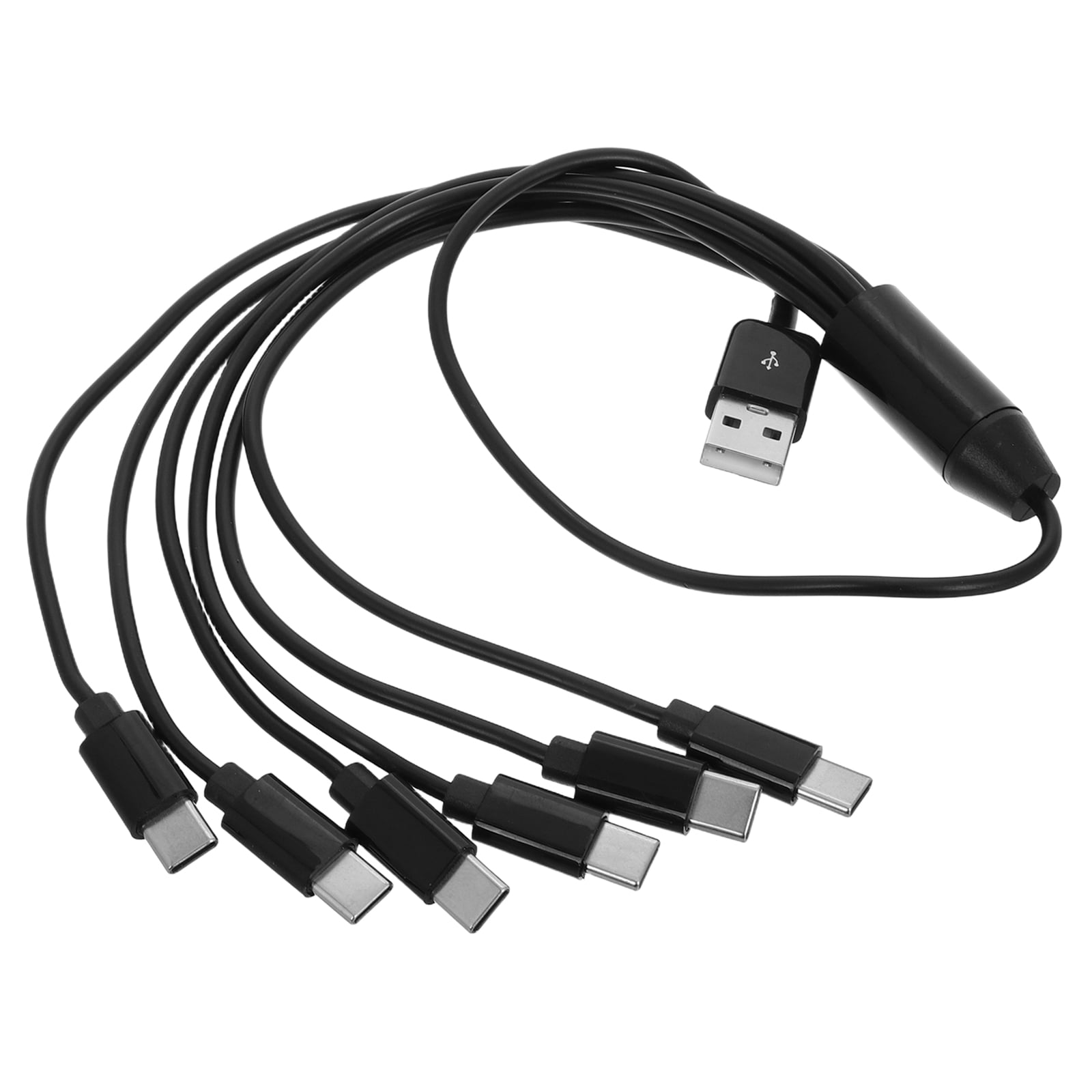 GOOHOCHY Usbc Multi Charging Cable Car Usb Charging Cable Black Multidevice Charging For Office Use 1Pack