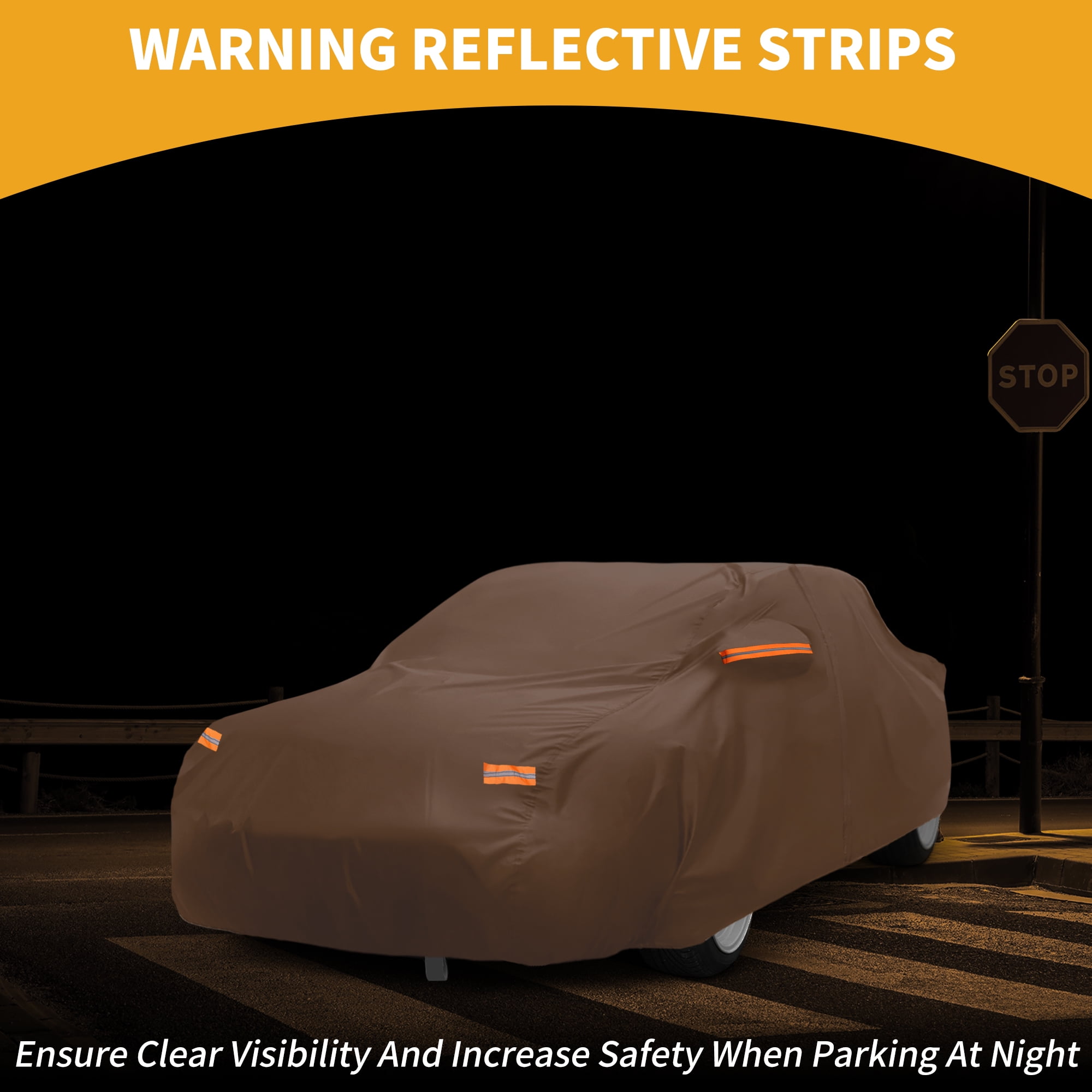Unique Bargains Waterproof All Weather Car Cover for Mazda MX-5 Miata 210D-PU Orange