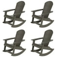 thumbnail image 5 of WestinTrends Tuscany Outdoor Rocking Adirondack Chair (Set of 4), Charcoal Gray, 5 of 5