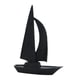 thumbnail image 2 of Escultura de velero minimalista de resina para el hogar, figura decorativa artística. Negro, 2 of 9