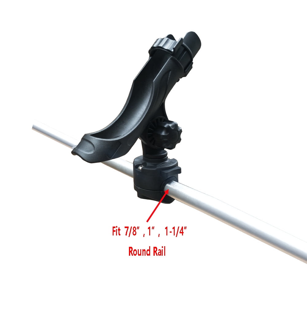 Brocraft Boat Rail Mount Rod Holder/Boat Clamp On Fishing Rod Holder for  Rail 7/8 To1-1/4 