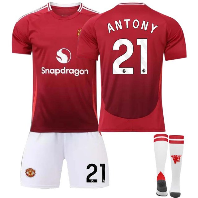 2425 Red Devils Jersey Home Adult Children'S Short-Sleeved Football Uniform Suit No. 7 Ronaldo Copy Player Name Jersey_h