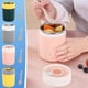 thumbnail image 1 of Taza aislante para sopa con cuchara - forro de acero inoxidable de 500 ml, apto para microondas, asa portátil, retención de calor para avena y cereales, 1 of 4